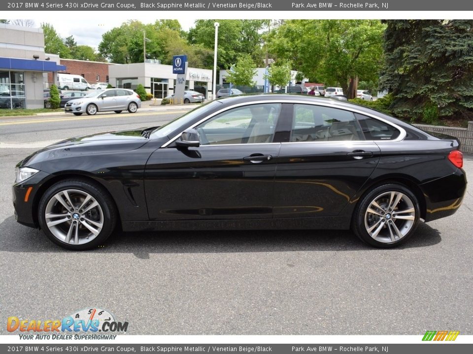 2017 BMW 4 Series 430i xDrive Gran Coupe Black Sapphire Metallic / Venetian Beige/Black Photo #5
