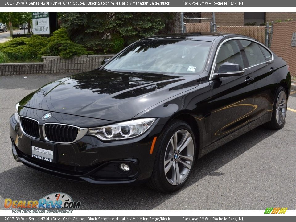 2017 BMW 4 Series 430i xDrive Gran Coupe Black Sapphire Metallic / Venetian Beige/Black Photo #6
