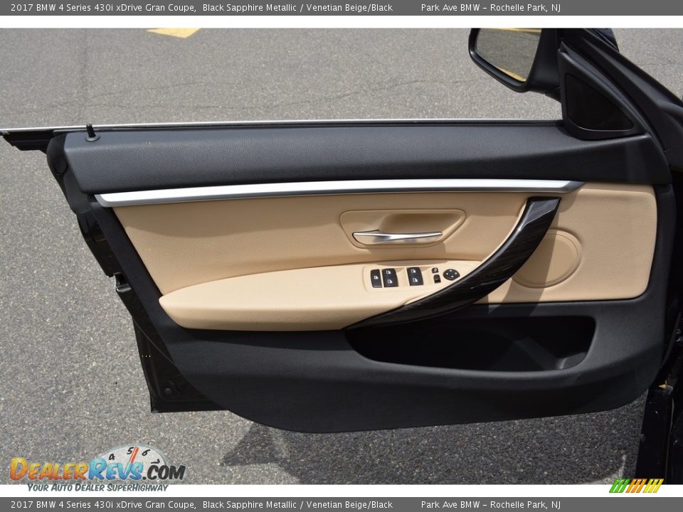 2017 BMW 4 Series 430i xDrive Gran Coupe Black Sapphire Metallic / Venetian Beige/Black Photo #8