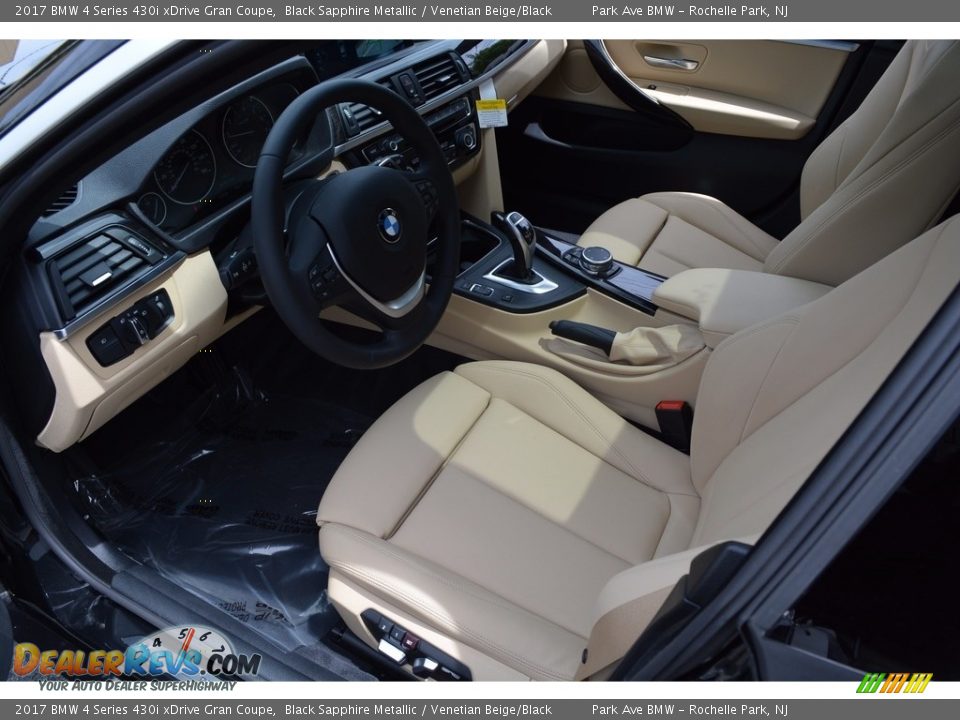 2017 BMW 4 Series 430i xDrive Gran Coupe Black Sapphire Metallic / Venetian Beige/Black Photo #10