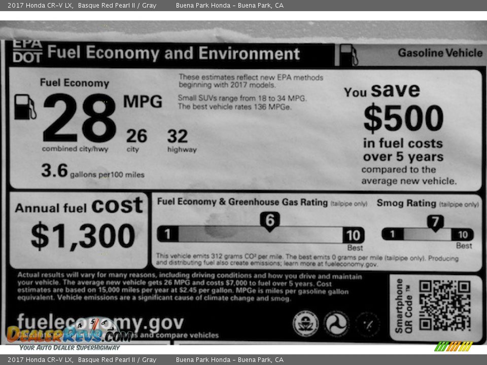 2017 Honda CR-V LX Basque Red Pearl II / Gray Photo #18