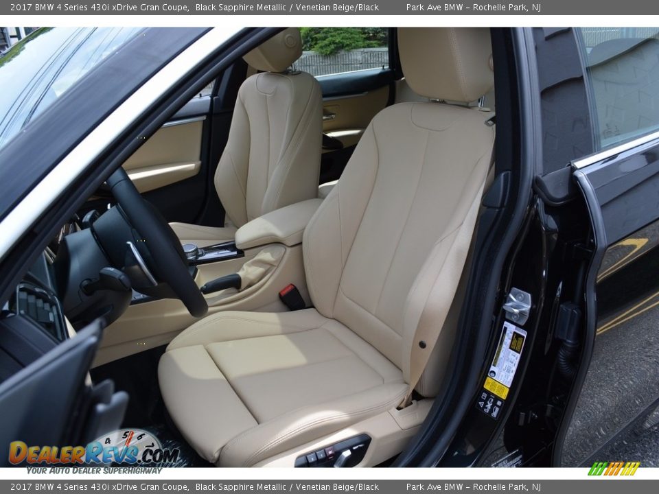 2017 BMW 4 Series 430i xDrive Gran Coupe Black Sapphire Metallic / Venetian Beige/Black Photo #13