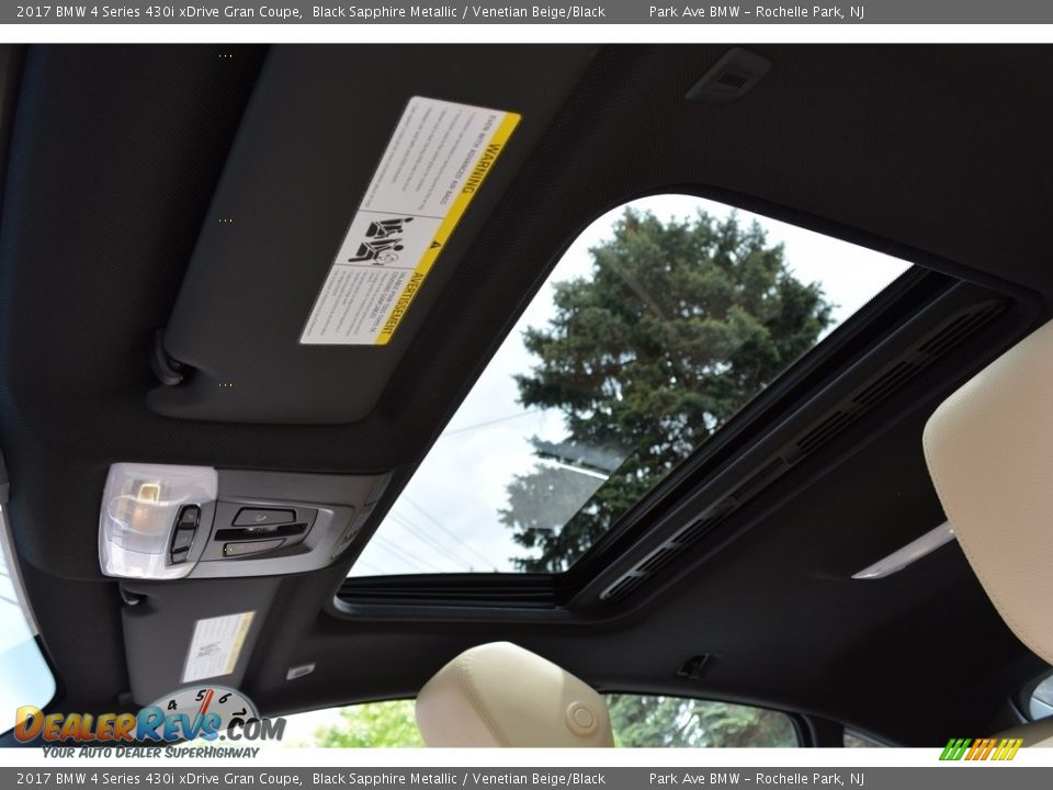 2017 BMW 4 Series 430i xDrive Gran Coupe Black Sapphire Metallic / Venetian Beige/Black Photo #14