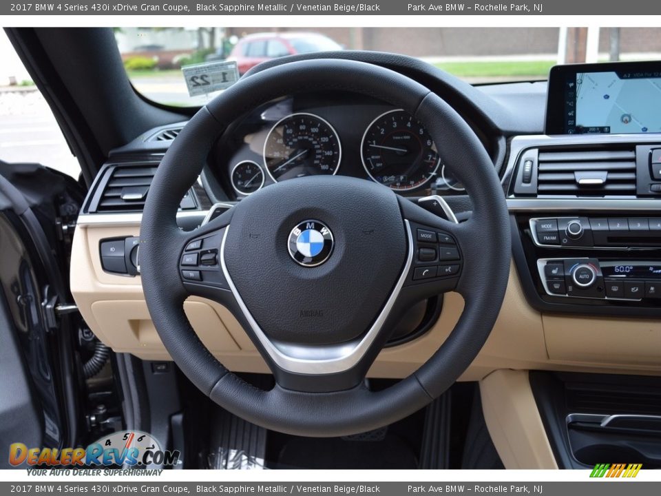 2017 BMW 4 Series 430i xDrive Gran Coupe Black Sapphire Metallic / Venetian Beige/Black Photo #18