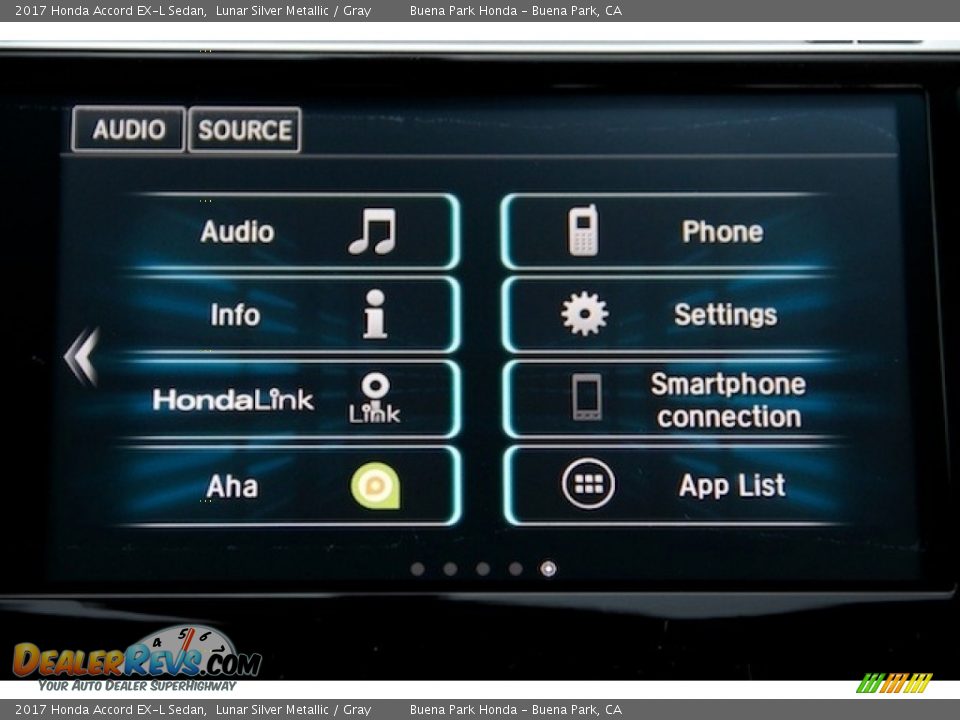 2017 Honda Accord EX-L Sedan Lunar Silver Metallic / Gray Photo #16