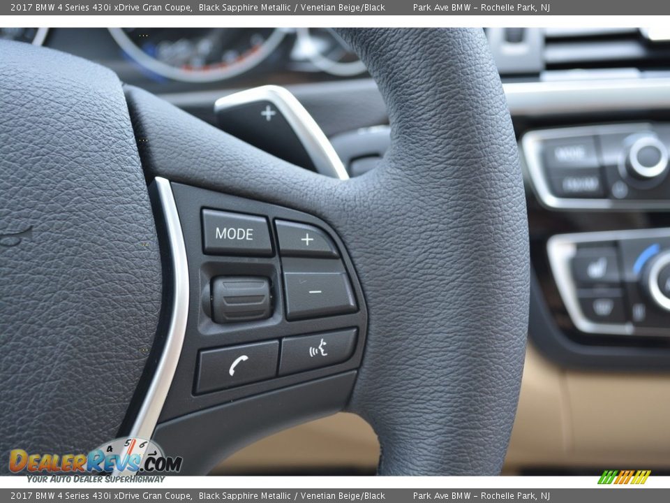 2017 BMW 4 Series 430i xDrive Gran Coupe Black Sapphire Metallic / Venetian Beige/Black Photo #20