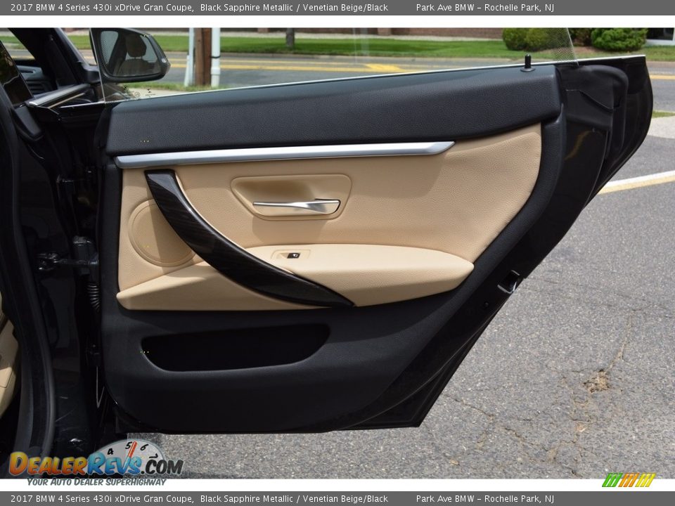 2017 BMW 4 Series 430i xDrive Gran Coupe Black Sapphire Metallic / Venetian Beige/Black Photo #24