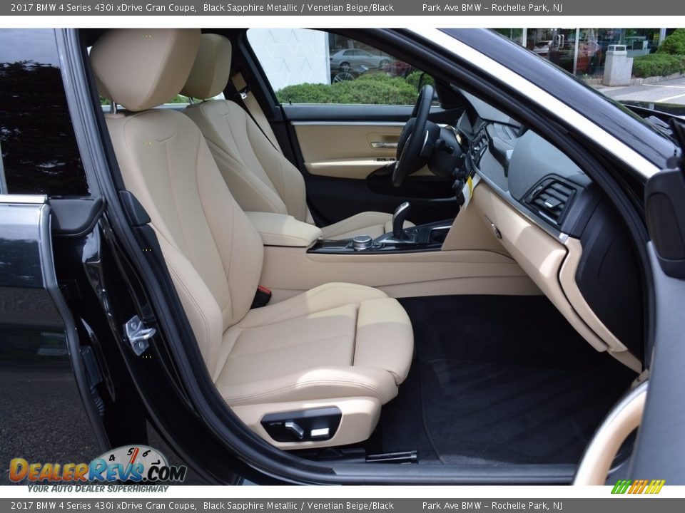2017 BMW 4 Series 430i xDrive Gran Coupe Black Sapphire Metallic / Venetian Beige/Black Photo #28