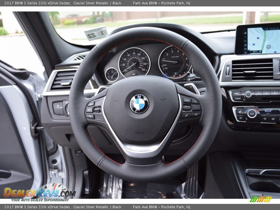 2017 BMW 3 Series 330i xDrive Sedan Glacier Silver Metallic / Black Photo #18