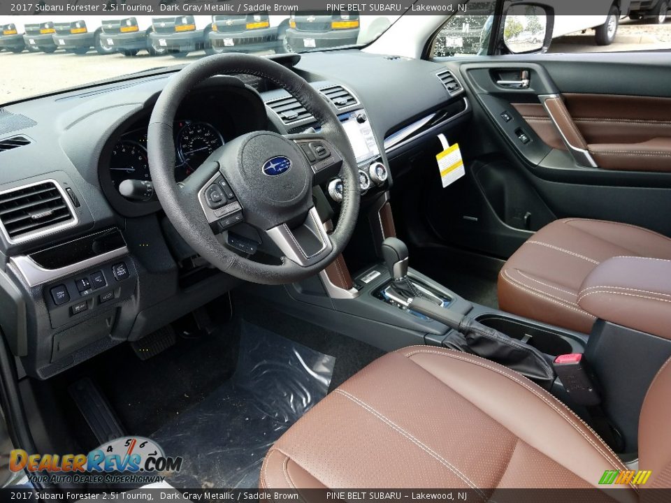 2017 Subaru Forester 2.5i Touring Dark Gray Metallic / Saddle Brown Photo #7