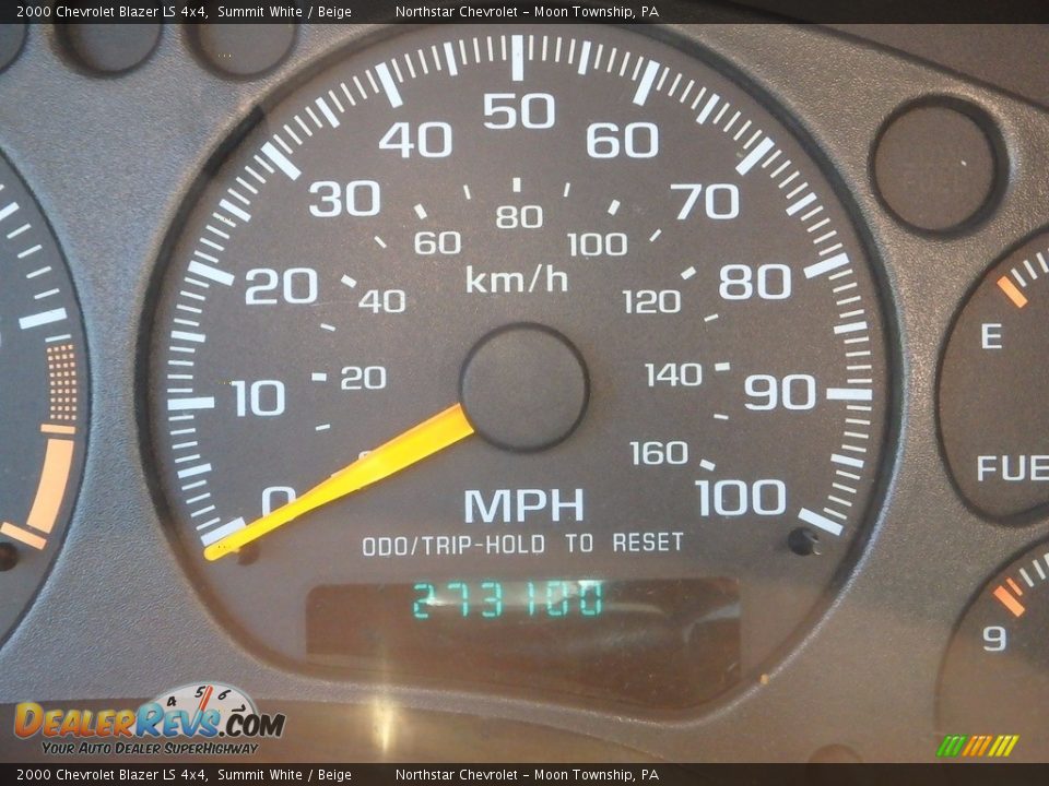 2000 Chevrolet Blazer LS 4x4 Summit White / Beige Photo #15