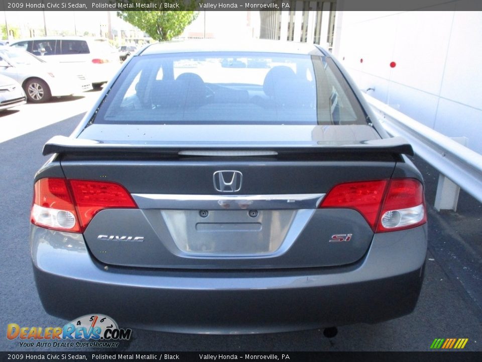2009 Honda Civic Si Sedan Polished Metal Metallic / Black Photo #5