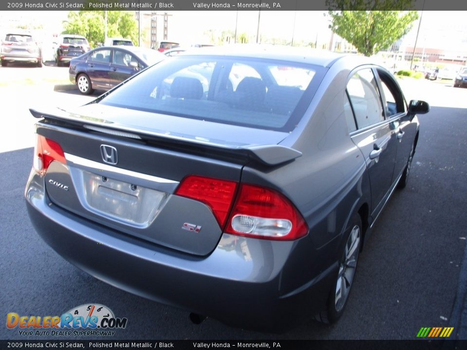 2009 Honda Civic Si Sedan Polished Metal Metallic / Black Photo #6