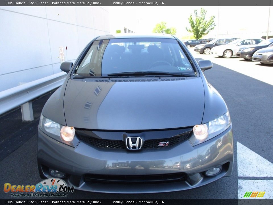 2009 Honda Civic Si Sedan Polished Metal Metallic / Black Photo #9