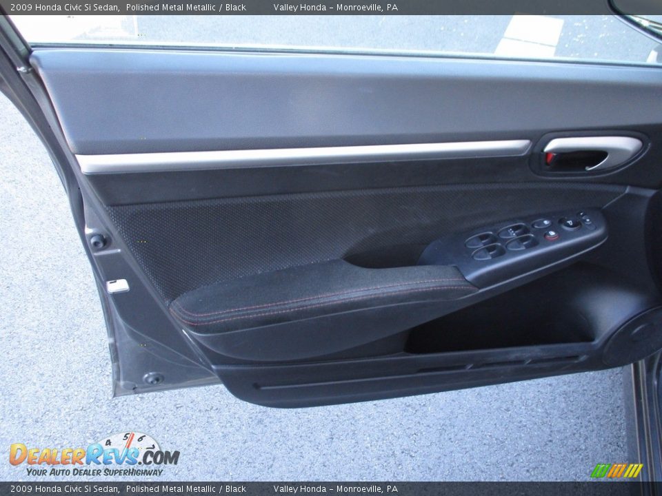2009 Honda Civic Si Sedan Polished Metal Metallic / Black Photo #11