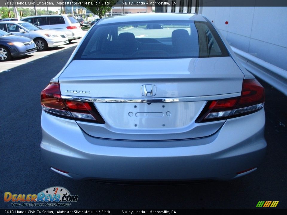 2013 Honda Civic EX Sedan Alabaster Silver Metallic / Black Photo #5