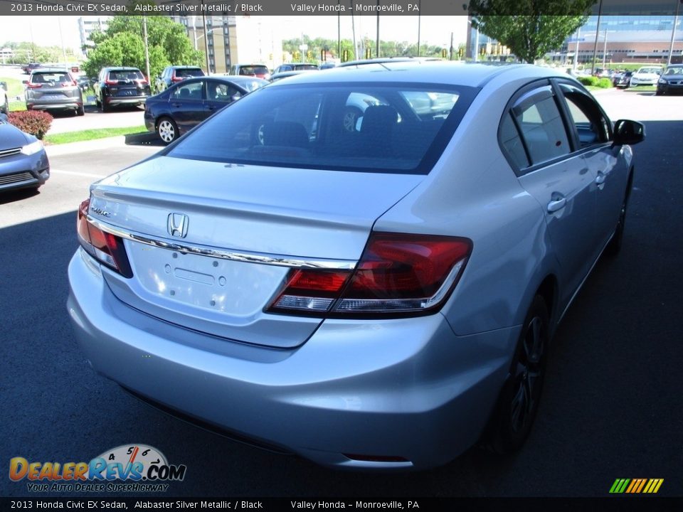 2013 Honda Civic EX Sedan Alabaster Silver Metallic / Black Photo #6