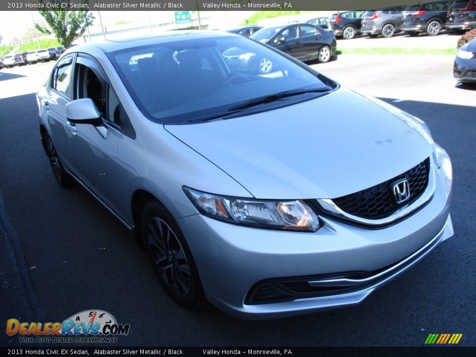 2013 Honda Civic EX Sedan Alabaster Silver Metallic / Black Photo #7