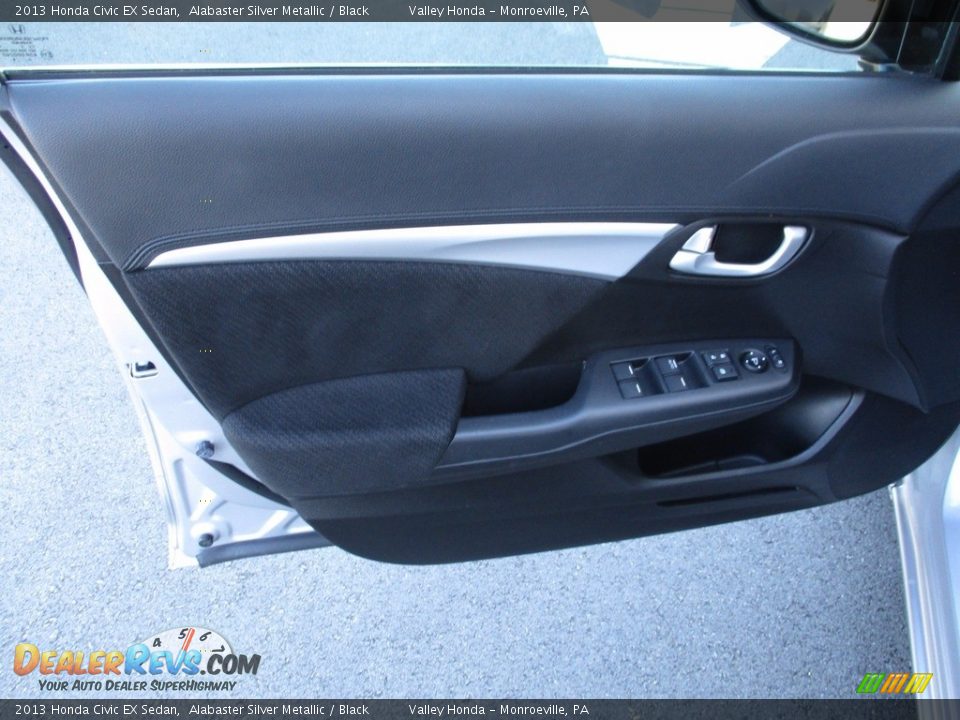 2013 Honda Civic EX Sedan Alabaster Silver Metallic / Black Photo #10