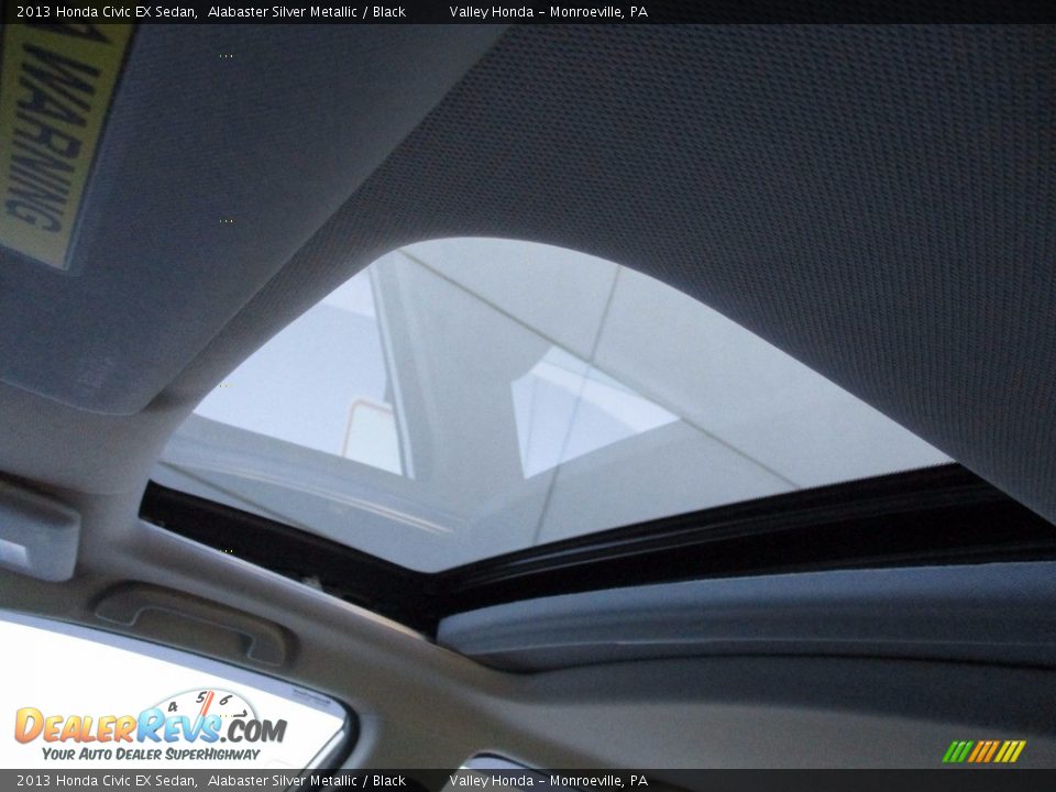 2013 Honda Civic EX Sedan Alabaster Silver Metallic / Black Photo #11