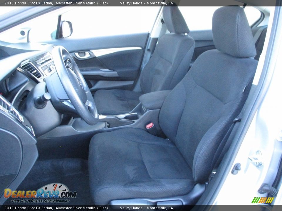 2013 Honda Civic EX Sedan Alabaster Silver Metallic / Black Photo #12