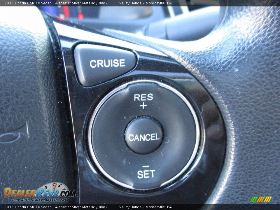 2013 Honda Civic EX Sedan Alabaster Silver Metallic / Black Photo #17