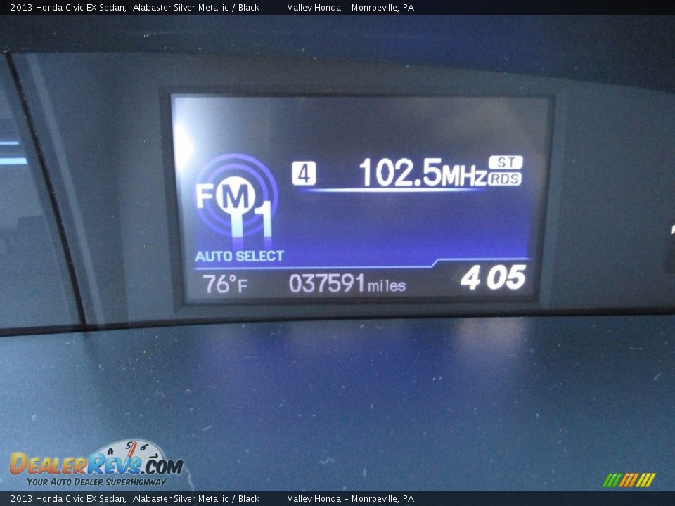 2013 Honda Civic EX Sedan Alabaster Silver Metallic / Black Photo #20