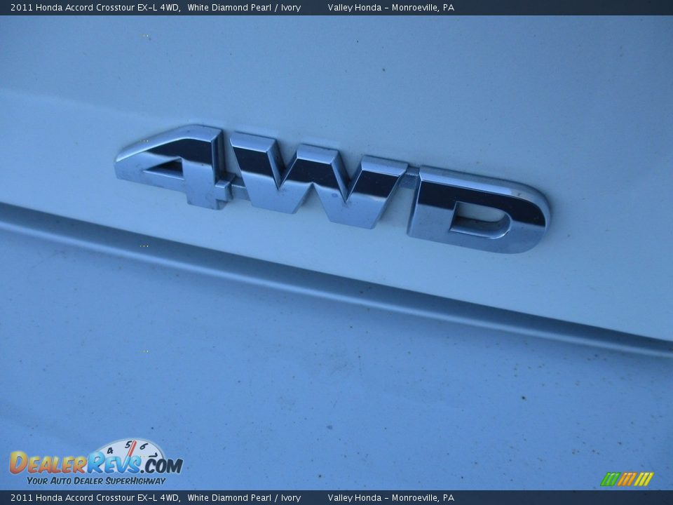 2011 Honda Accord Crosstour EX-L 4WD White Diamond Pearl / Ivory Photo #7