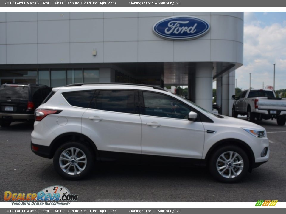 2017 Ford Escape SE 4WD White Platinum / Medium Light Stone Photo #2