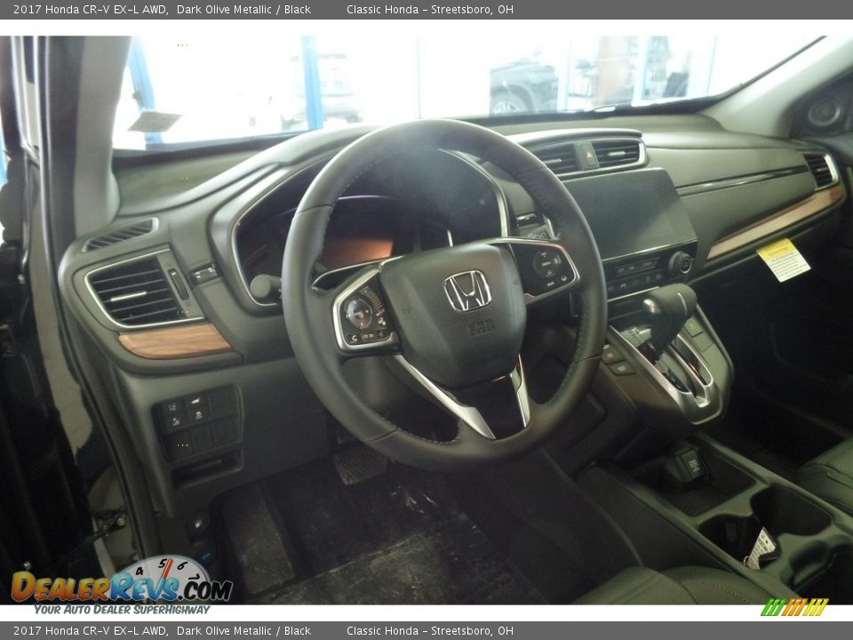 2017 Honda CR-V EX-L AWD Dark Olive Metallic / Black Photo #7