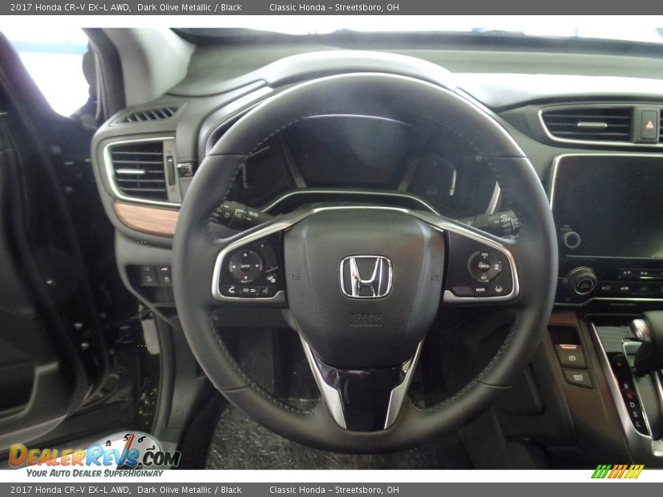 2017 Honda CR-V EX-L AWD Dark Olive Metallic / Black Photo #10