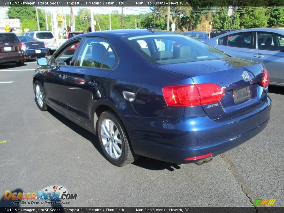 2011 Volkswagen Jetta SE Sedan Tempest Blue Metallic / Titan Black Photo #8