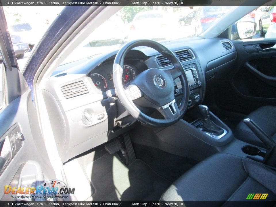 2011 Volkswagen Jetta SE Sedan Tempest Blue Metallic / Titan Black Photo #11
