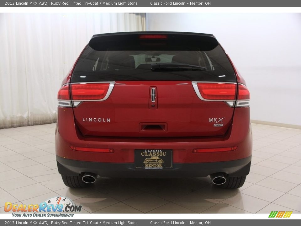 2013 Lincoln MKX AWD Ruby Red Tinted Tri-Coat / Medium Light Stone Photo #21