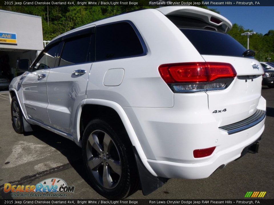 2015 Jeep Grand Cherokee Overland 4x4 Bright White / Black/Light Frost Beige Photo #2