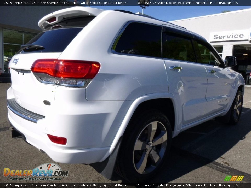 2015 Jeep Grand Cherokee Overland 4x4 Bright White / Black/Light Frost Beige Photo #3