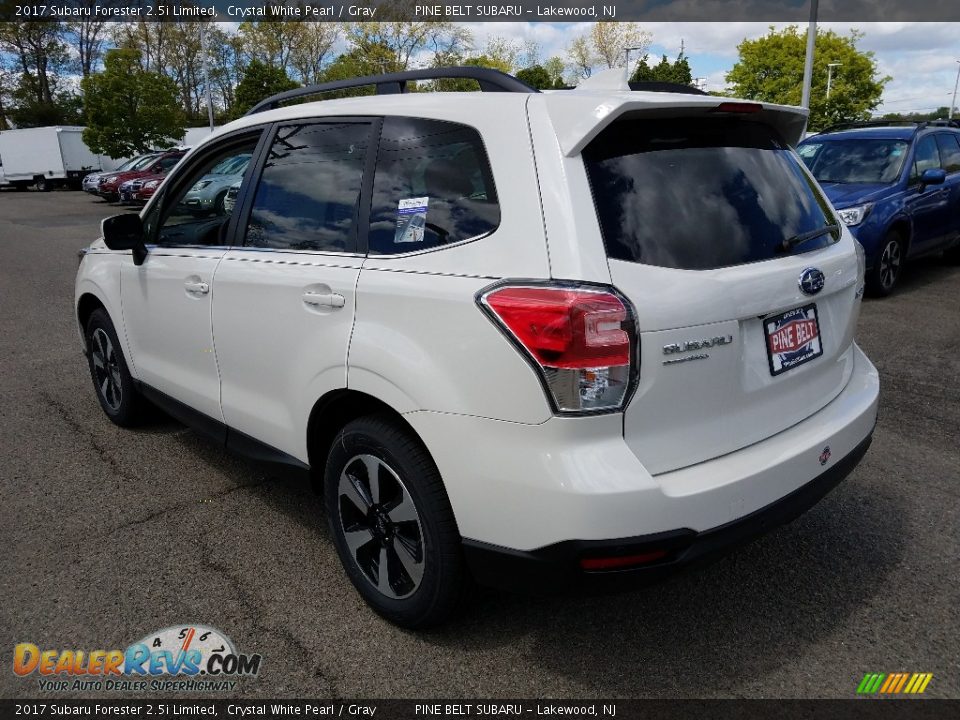2017 Subaru Forester 2.5i Limited Crystal White Pearl / Gray Photo #4