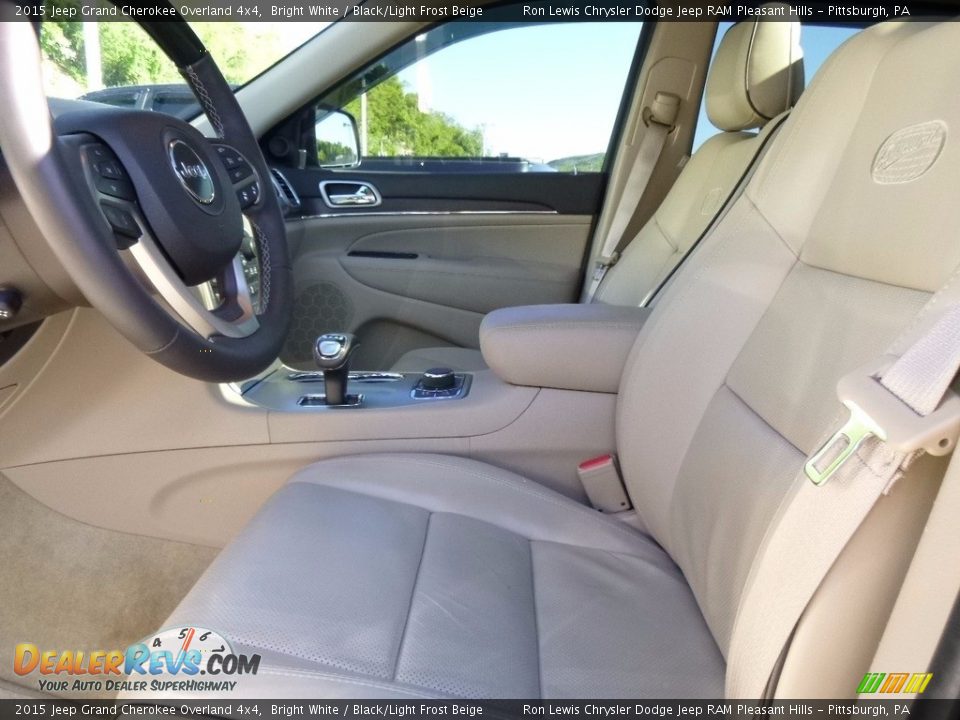 2015 Jeep Grand Cherokee Overland 4x4 Bright White / Black/Light Frost Beige Photo #8