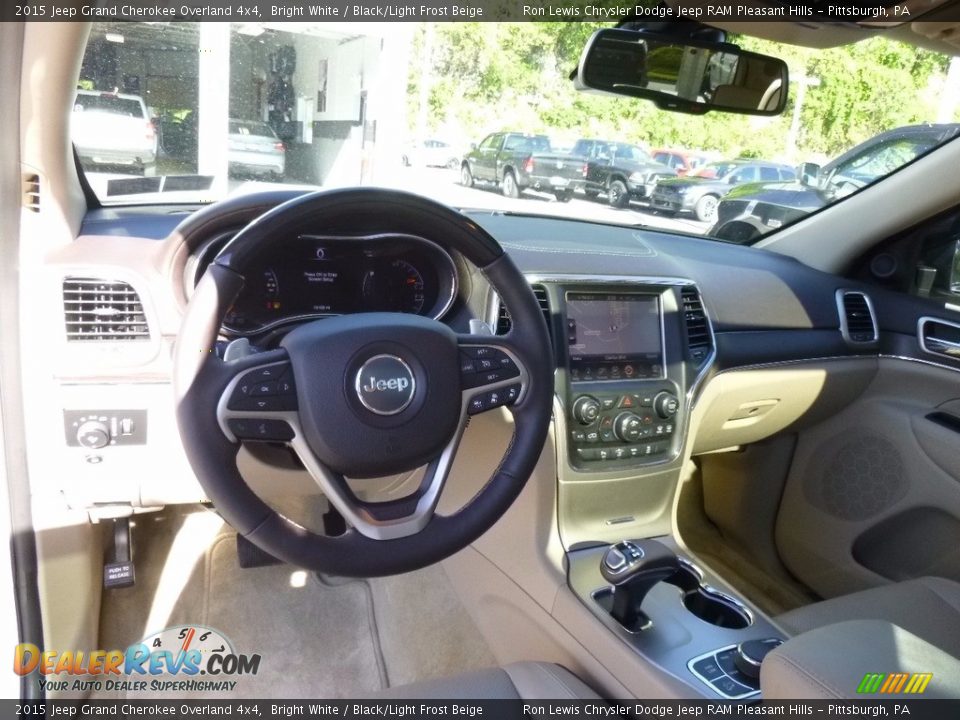 2015 Jeep Grand Cherokee Overland 4x4 Bright White / Black/Light Frost Beige Photo #10