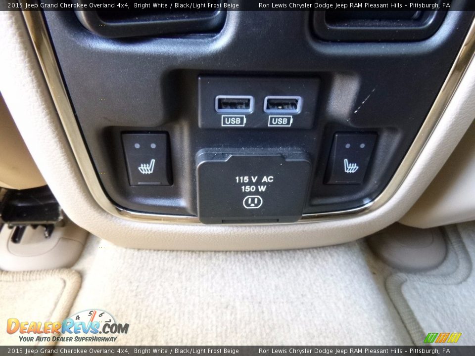 2015 Jeep Grand Cherokee Overland 4x4 Bright White / Black/Light Frost Beige Photo #11
