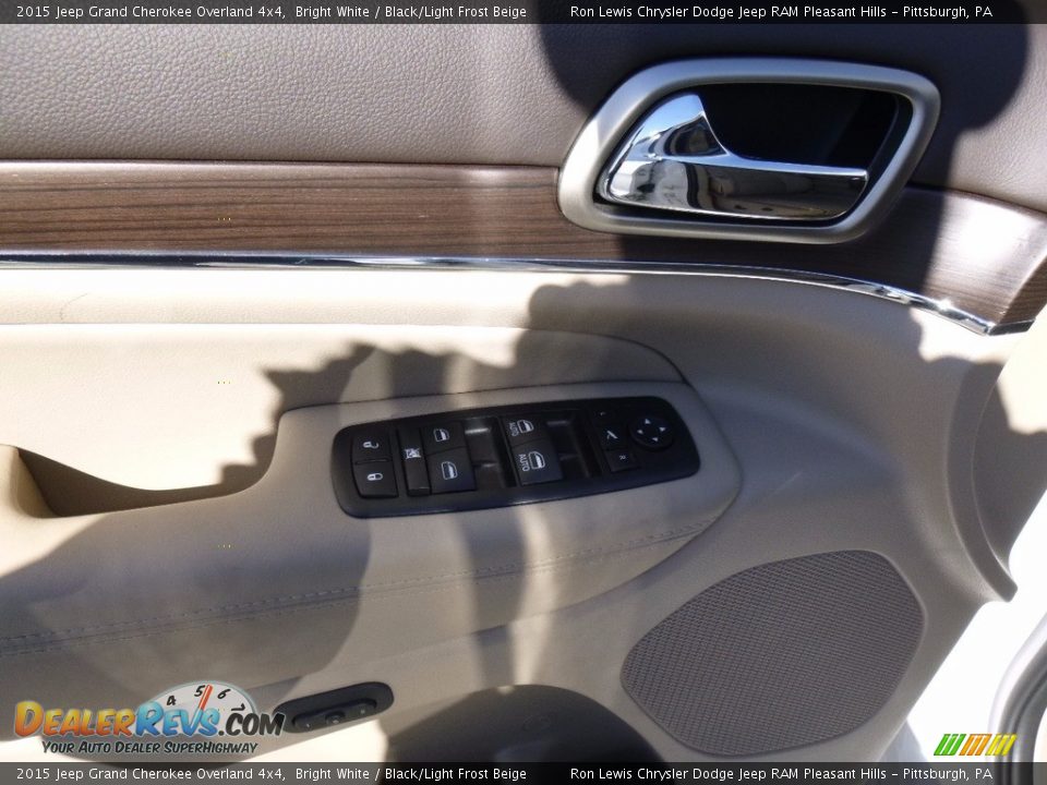 2015 Jeep Grand Cherokee Overland 4x4 Bright White / Black/Light Frost Beige Photo #12