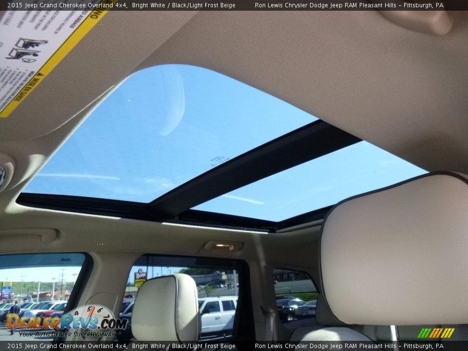 2015 Jeep Grand Cherokee Overland 4x4 Bright White / Black/Light Frost Beige Photo #15