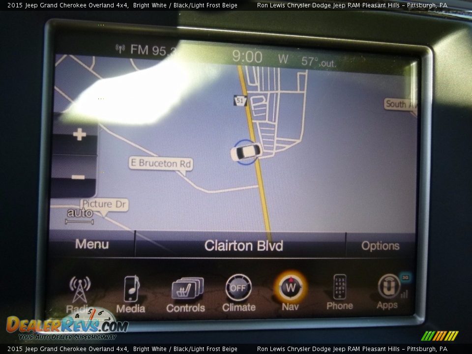 2015 Jeep Grand Cherokee Overland 4x4 Bright White / Black/Light Frost Beige Photo #16