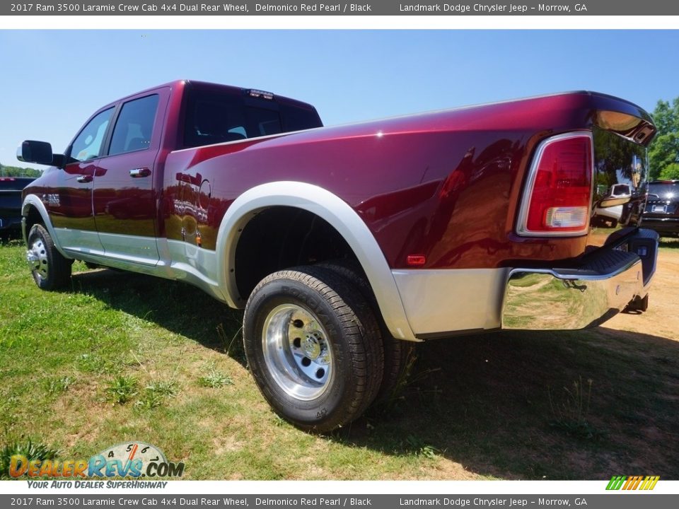 2017 Ram 3500 Laramie Crew Cab 4x4 Dual Rear Wheel Delmonico Red Pearl / Black Photo #2