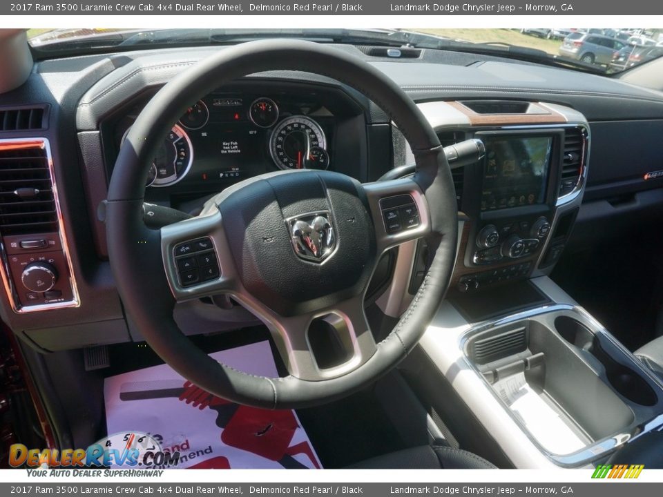 2017 Ram 3500 Laramie Crew Cab 4x4 Dual Rear Wheel Delmonico Red Pearl / Black Photo #8