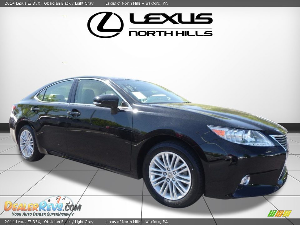 2014 Lexus ES 350 Obsidian Black / Light Gray Photo #1