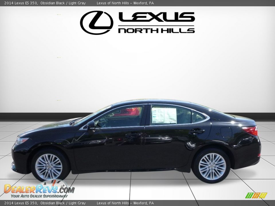 2014 Lexus ES 350 Obsidian Black / Light Gray Photo #3
