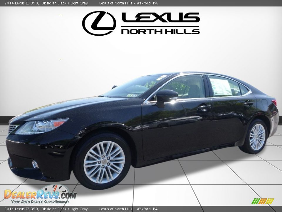 2014 Lexus ES 350 Obsidian Black / Light Gray Photo #4