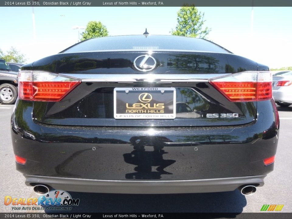 2014 Lexus ES 350 Obsidian Black / Light Gray Photo #6
