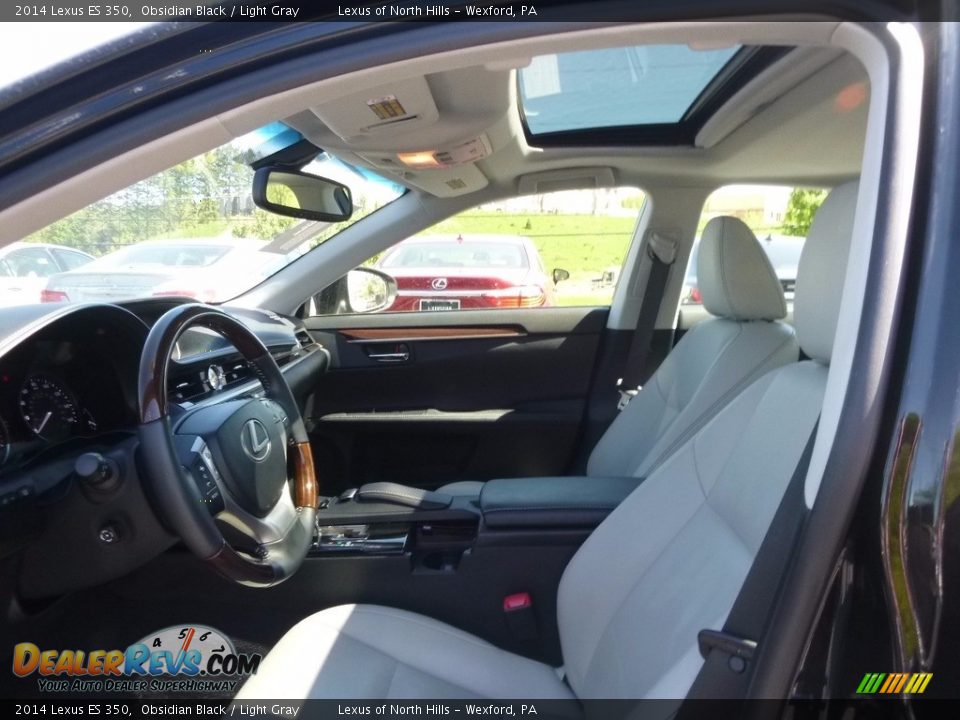 2014 Lexus ES 350 Obsidian Black / Light Gray Photo #7